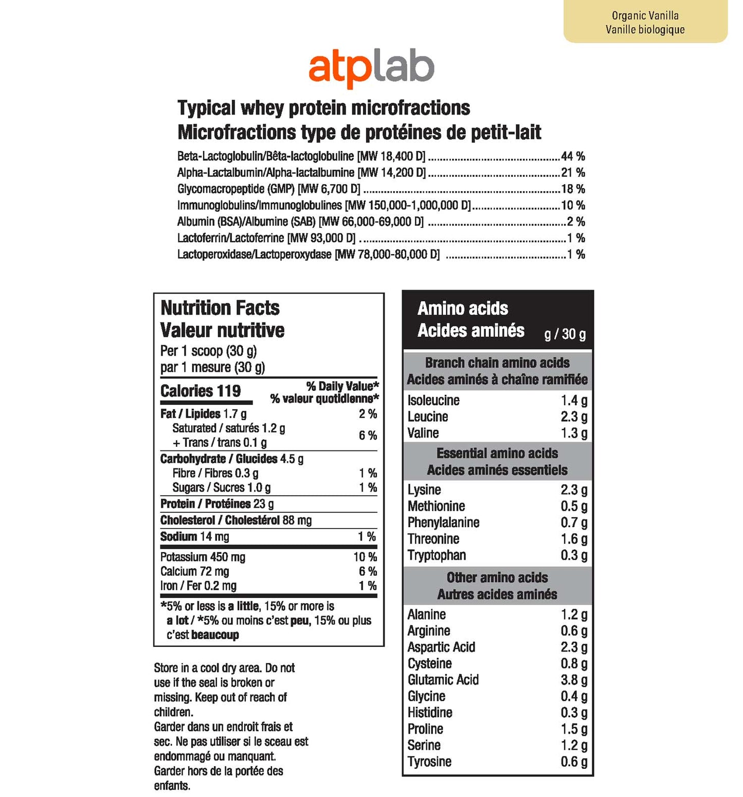 ATP Lab - Grass Fed Whey Organic Vanilla